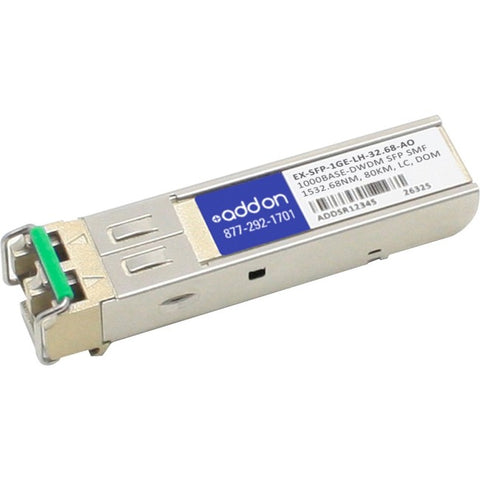 AddOn Juniper Networks EX-SFP-1GE-LH-32.68 Compatible TAA Compliant 1000Base-DWDM 100GHz SFP Transceiver (SMF, 1532.68nm, 80km, LC, DOM)