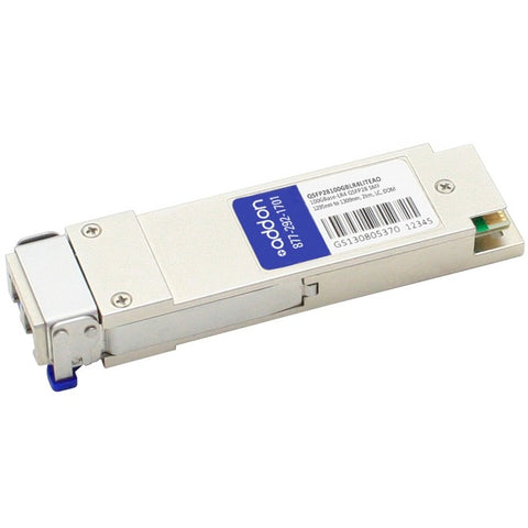 AddOn MSA and TAA Compliant 100GBase-LR4 QSFP28 Transceiver (SMF, 1295nm to 1309nm, 2km, LC, DOM)