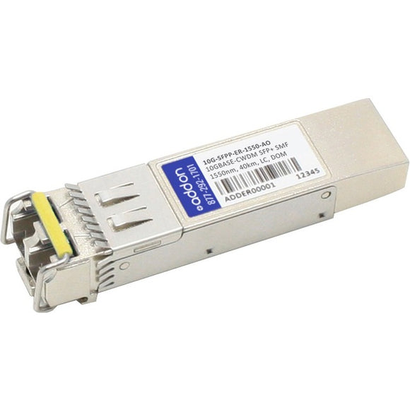 Brocade (Formerly) 10G-SFPP-ER-1550 Compatible TAA Compliant 10GBase-CWDM SFP+ Transceiver (SMF, 1550nm, 40km, LC, DOM)