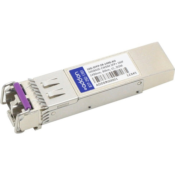 Brocade (Formerly) 10G-SFPP-ZR-1490 Compatible TAA Compliant 10GBase-CWDM SFP+ Transceiver (SMF, 1490nm, 80km, LC, DOM)