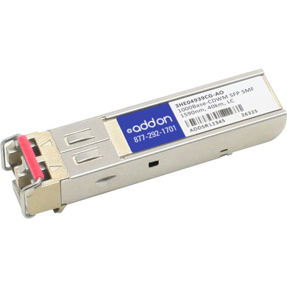 AddOn Alcatel-Lucent Nokia 3HE04939CG Compatible TAA Compliant 1000Base-CWDM SFP Transceiver (SMF, 1590nm, 40km, LC)