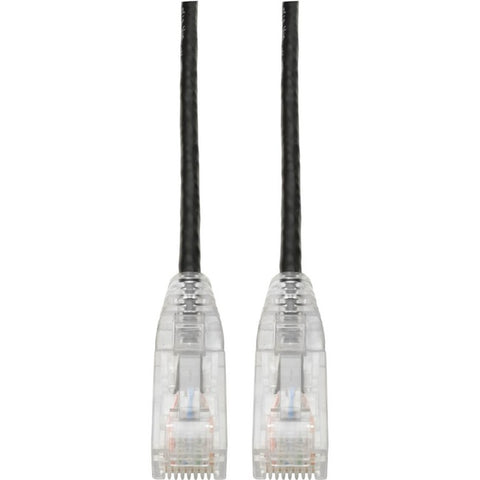 Tripp Lite Cat6 UTP Patch Cable (RJ45) - M/M, Gigabit, Snagless, Molded, Slim, Black, 2 ft