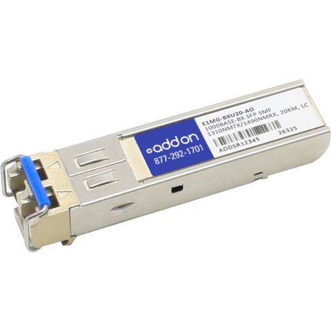 Brocade (Formerly) E1MG-BXU20 Compatible TAA Compliant 1000Base-BX SFP Transceiver (SMF, 1310nmTx/1490nmRx, 20km, LC, DOM)