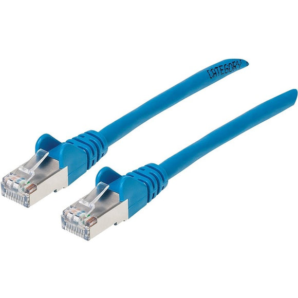 Intellinet Network Solutions Cat6a S/FTP Network Patch Cable, 7 ft (2.0 m), Blue