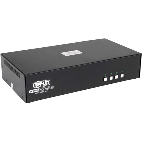 Tripp Lite Secure KVM Switch 4-Port Dual Monitor HDMI / DP NIAP PP3.0 w/CAC