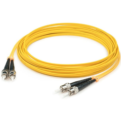 AddOn 2m ST (Male) to ST (Male) Yellow OM1 Duplex Plenum-Rated Fiber Patch Cable