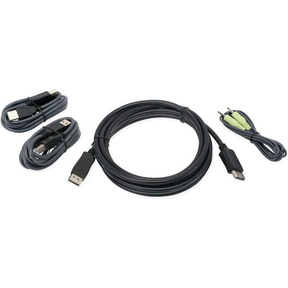 IOGEAR 10 Ft. DisplayPort, USB KVM Cable Kit with Audio (TAA)