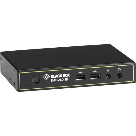 Black Box Emerald™ SE DVI KVM-over-IP Matrix Switch Receiver - Single Head, Full HD DVI, VUSB 2.0, Serial, Audio