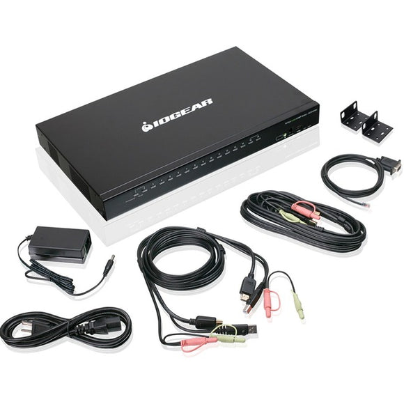 IOGEAR 16-Port USB HDMI KVM Switch with Audio (TAA Compliant)