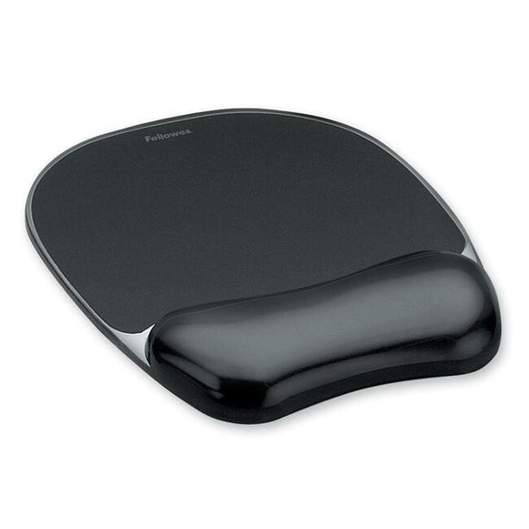 Fellowes Crystals™ Gel Mousepad Wrist Support Black