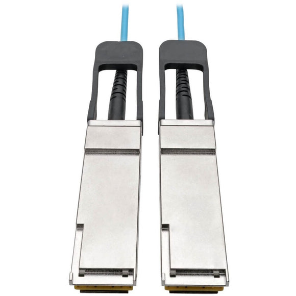 Tripp Lite by Eaton QSFP+ to QSFP+ Active Optical Cable - 40Gb, AOC, M/M, Aqua, 2 m (6.6 ft.)