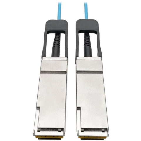Tripp Lite QSFP+ to QSFP+ Active Optical Cable - 40Gb, AOC, M/M, Aqua, 15 m (49.2 ft.)