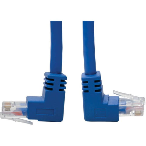 Tripp Lite Cat6 UTP Patch Cable, Up-Angle Male/Down-Angle Male - 5 ft., Blue