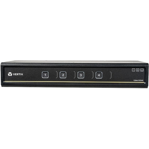 Vertiv Cybex SC900 Secure Desktop KVM Switch| 4 Port Dual-Head| DVI-I| TAA
