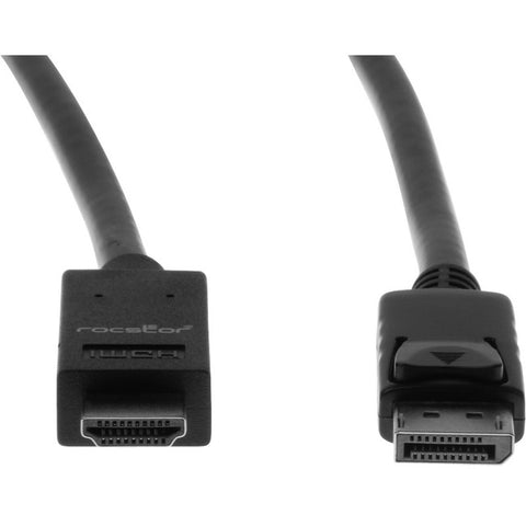 Rocstor Premium DisplayPort to HDMI Converter Cable - 6 ft - 4K - 1 Pack