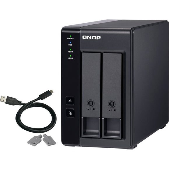QNAP 2 Bay USB Type-C Direct Attached Storage with Hardware RAID