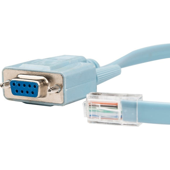 Rocstor Premium 6 ft Cisco® console router cable - RJ45 (m) - DB9 (f) - RJ-45 Male Network - DB-9 Female Serial - Blue - Blue Cisco Router Cable - M/F