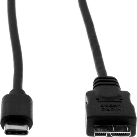 Rocstor Premium USB-C to Micro-B Cable 3ft (1m) - M/M - USB 3.0 - USB Type-C to Micro-USB Cable - USB for External Hard Drive, Tablet, Notebook - 3 ft - 1 Pack - 1 x Type C Male USB - 1 x Type B Male Micro USB - Nickel Plated - Shielding - Black CABLE 1M
