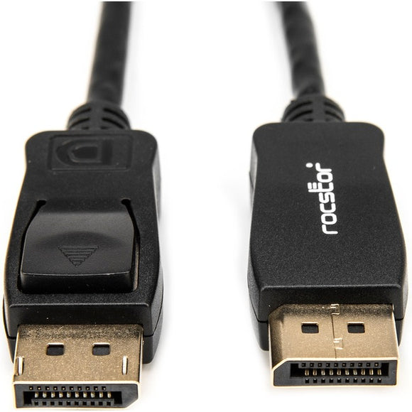 Rocstor Premium 6ft / 2m DisplayPort 1.2 Cable M/M - DisplayPort 4k - DisplayPort Male Digital Audio/Video - 6ft - Black- DP TO DP Cable 4Kx2K