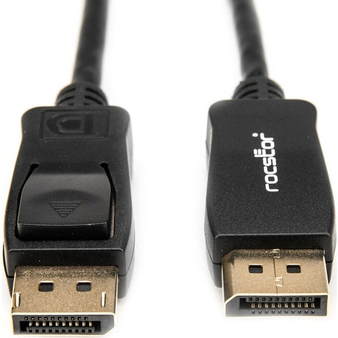 Rocstor Premium 12ft / 4m DisplayPort 1.2 Cable M/M - DisplayPort 4k - DisplayPort Male Digital Audio/Video - 12ft - Black- DP TO DP Cable 4Kx2K