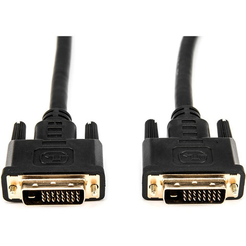 Rocstor Premium DVI-D Dual Link Display Cable (m/m) Black - DVI for Video Device, Monitor, Projector, TV - 1.24 GB/s - 10 ft - 1 Pack - 1 x DVI (Dual-Link) Male Digital Video - 1 x DVI (Dual-Link) Male Digital Video - Nickel Plated Connector - Black