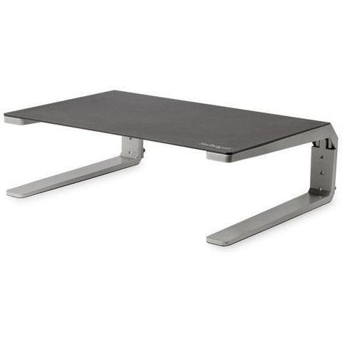 StarTech.com Monitor Riser Stand - For up to 32" Monitor - Height Adjustable - Computer Monitor Riser - Steel and Aluminum - Monitor Shelf with Three Height Settings