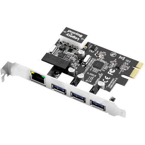 SIIG USB 3.0 3-Port Hub with LAN PCIe Host Card