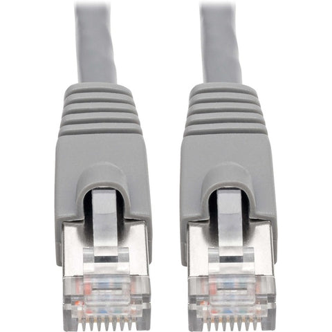 Tripp Lite Cat6a Snagless Shielded STP Patch Cable 10G, PoE, Gray M/M 5ft