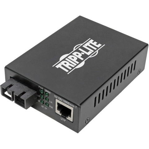 Tripp Lite SC Multimode Fiber to Gbe Media Converter POE+ 10/100/1000 2KM
