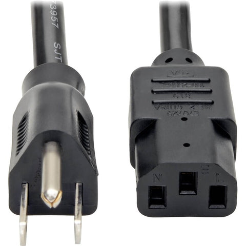Tripp Lite Computer Power Cord Right-Angle 5-15P to C13 15A 125V 14AWG 6ft