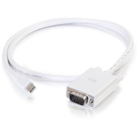 C2G 3ft Mini DisplayPort to VGA Adapter Cable White