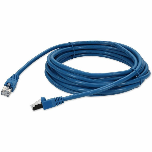 AddOn 13ft RJ-45 (Male) to RJ-45 (Male) Blue Cat6A Straight Shielded Twisted Pair PVC Copper Patch Cable