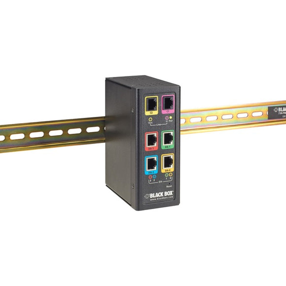 Black Box Industrial Ethernet Extender Multi-drop Unit - G-shdsl 2-wire, 15-mbps, Gsa, Taa