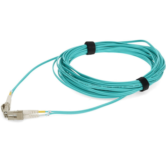 AddOn 3m LC (Male) to LC (Male) Straight Aqua OM4 Duplex Plenum Fiber Patch Cable