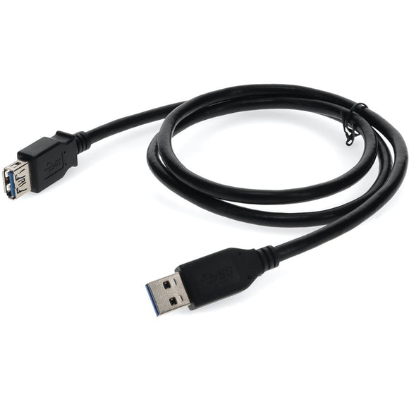 AddOn 1m USB 3.0 (A) Male to Female Black Cable