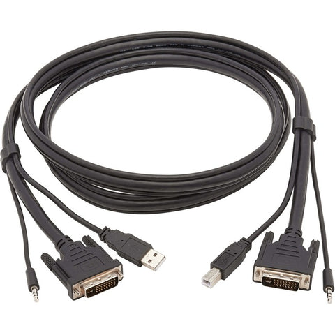 Tripp Lite DVI KVM Cable Kit 3 in 1 DVI, USB 3.5mm Audio 3xM/3xM Black 6ft