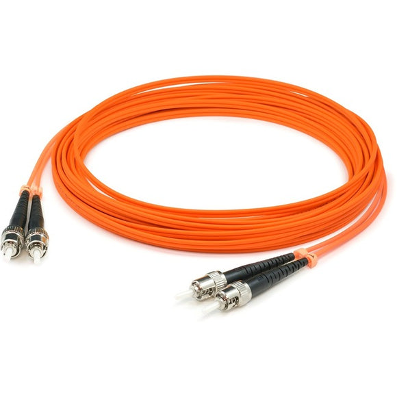 AddOn 3m ST (Male) to ST (Male) Straight Orange OM1 Duplex OFNR (Riser-Rated) Fiber TAA Compliant Patch Cable