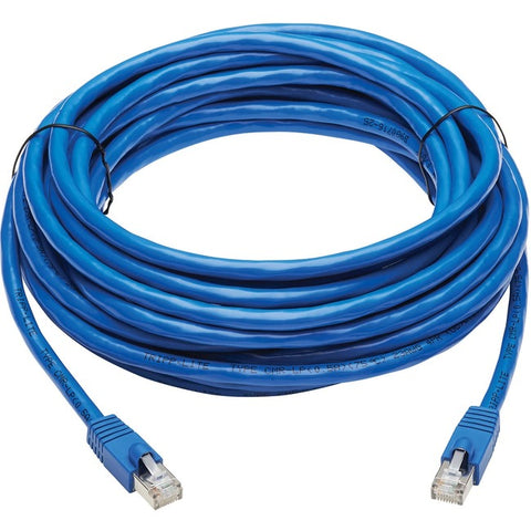 Tripp Lite Cat6a Patch Cable F/UTP Snagless w/ PoE 10G CMR-LP Blue M/M 30ft