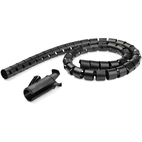 StarTech.com 1.5m / 4.9ft Cable Management Sleeve - Spiral - 25mm / 1" Diameter - W/ Cable Loading Tool - Expandable Coiled Cord Organizer