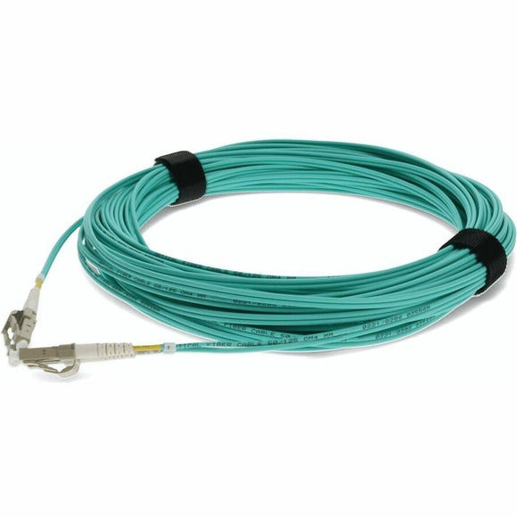 AddOn 21m LC (Male) to LC (Male) Straight Aqua OM4 Duplex OFNR (Riser-Rated) Fiber Patch Cable