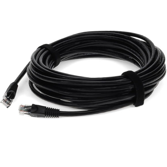 AddOn 25ft RJ-45 (Male) to RJ-45 (Male) Straight Black Cat6 UTP PVC Copper Patch Cable