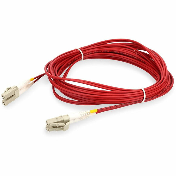 AddOn 2m LC (Male) to LC (Male) Red OM3 Duplex Fiber OFNR (Riser-Rated) Patch Cable
