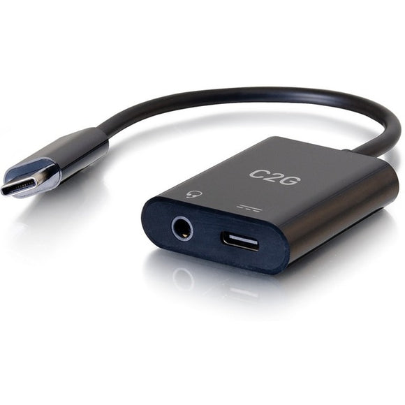 C2G USB C to AUX 3.5mm Audio Adapter w/ PD Charging - USB Type-C