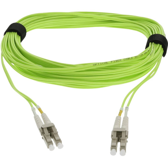 AddOn 1m LC (Male) to LC (Male) Lime Green OM5 Duplex Fiber OFNR (Riser-Rated) Patch Cable