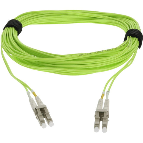 AddOn 3m LC (Male) to LC (Male) Lime Green OM5 Duplex Fiber OFNR (Riser-Rated) Patch Cable