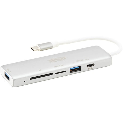 Tripp Lite USB C Multiport Adapter 2x USB-A 1x USB-C Card Reader Silver