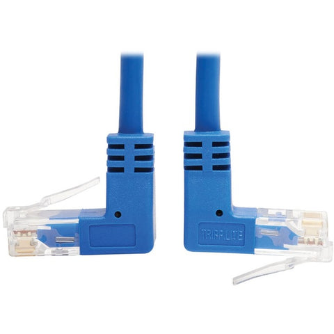 Tripp Lite Cat6 Ethernet Cable Up/Down Angled UTP Slim Molded M/M Blue 3ft