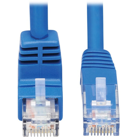 Tripp Lite Cat6 Ethernet Cable Down Right Angled UTP Molded M/M Blue 15ft