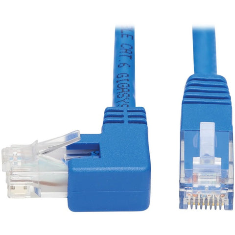 Tripp Lite Cat6 Ethernet Cable Left Angled UTP Molded RJ45 M/M Blue 15ft