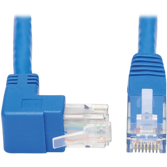 Tripp Lite Up-Angle Cat6 Gigabit Molded UTP Ethernet Cable (RJ45 Right-Angle Up M to RJ45 M) Blue 15 ft. (4.57 m)